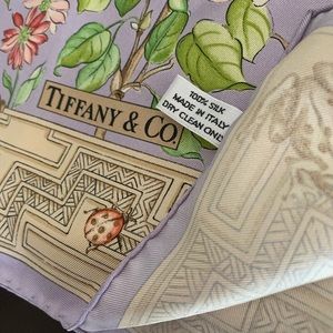 TIFFANY & CO. 100% silk scarf